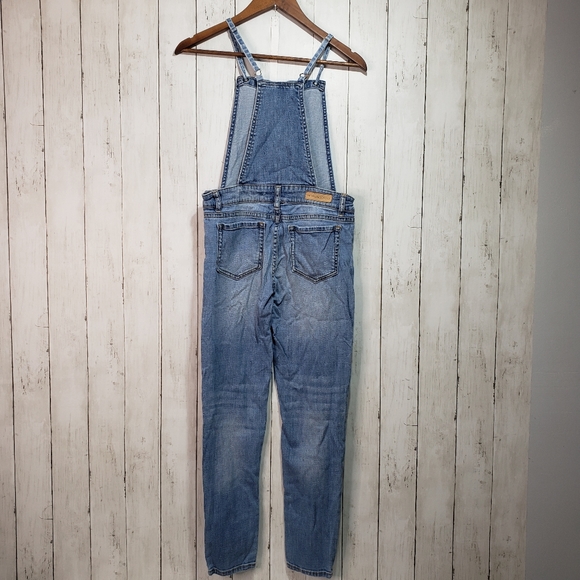 Treasure & Bond Girls Blue Denim Patchwork Overall - Picture 4 of 9